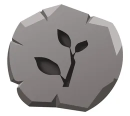 Nature badge in stone
